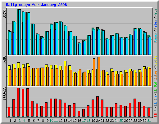 Daily usage for January 2026