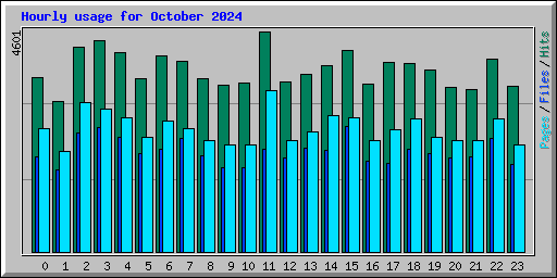 Hourly usage for October 2024