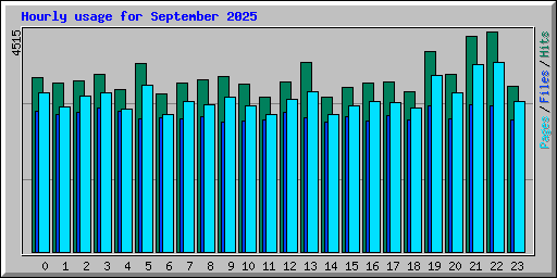 Hourly usage for September 2025