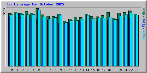 Hourly usage for October 2025