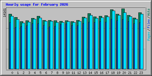 Hourly usage for February 2026